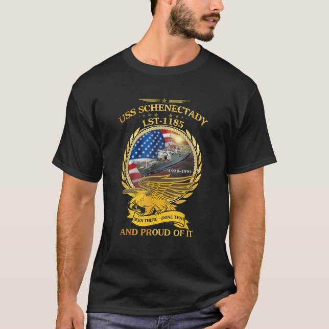 T-shirt 1970 1993 USS Schenectady LST 1185 (Devant)