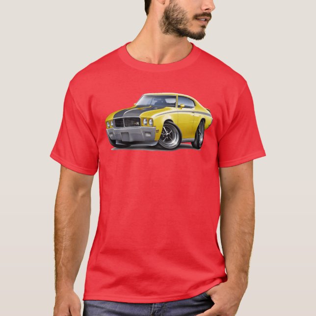 T-shirt 1970 Buick GSX Yellow Car friend (Devant)