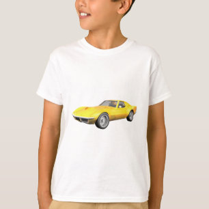 T-shirt 1970 Corvette Sports Car : Fin jaune