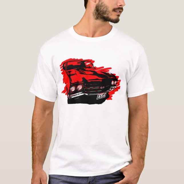 T-shirt 1970 de voiture de Chevrolet Chevelle (Devant)