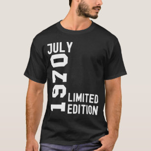 T-shirt 1970 juillet Joyeux anniversaire