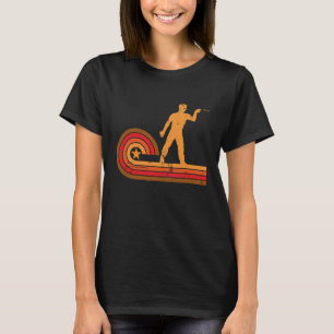 T-shirt 1970s Retro Style fléchettes Lecteur Silhouette fl