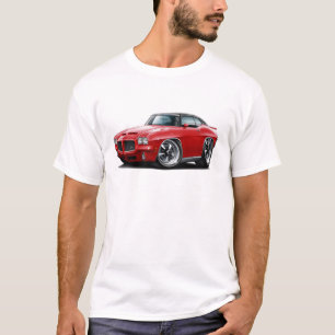 T-shirt 1971-72 voiture supérieure Rouge-Noire de GTO