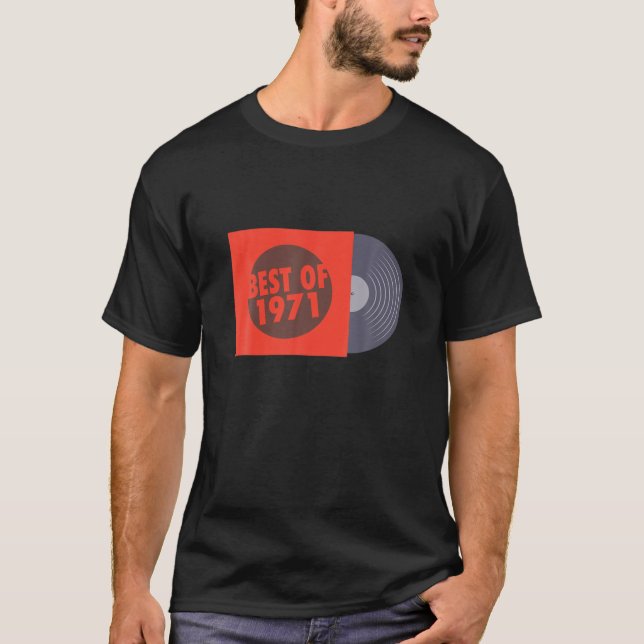 T-shirt 1971 Meilleur Disque De Vinyle 50E Anniversaire Vi (Devant)
