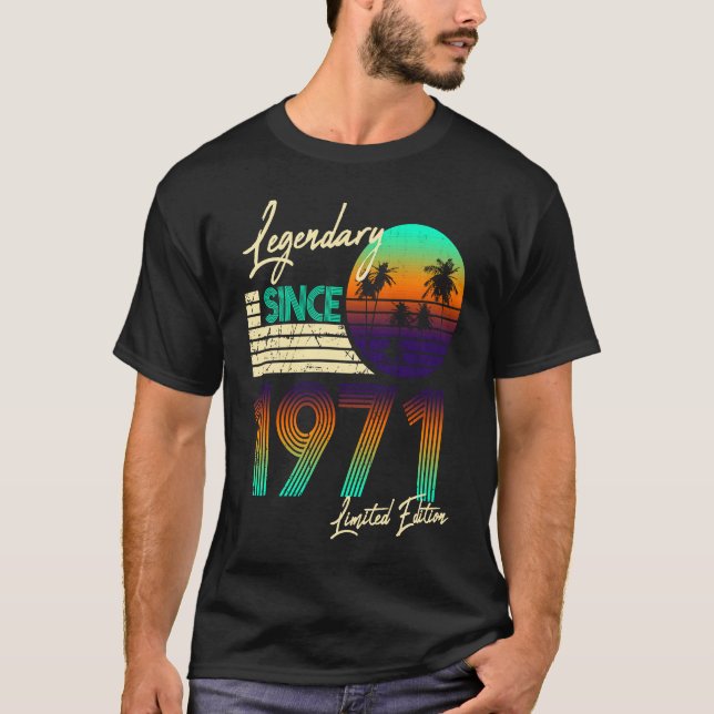 T-shirt 1971 Vintage 50th Birth (Devant)