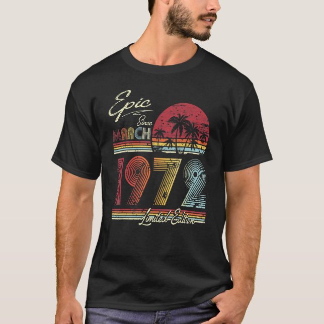 T-shirt 1972 50 Years 50th Birthday (Devant)