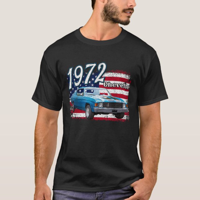T-shirt 1972 72 Chevelle Malibu SS 4 juillet américain T (Devant)