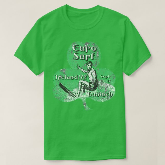 T-shirt 1972 Irlande Euro Surf Lahinch Irlande (Design devant)