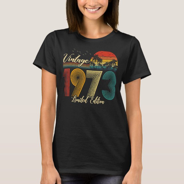 T-shirt 1973 49e anniversaire 49 ans (Devant)
