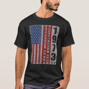 T-shirt 1973 États-Unis Drapeau Protéger les femmes Défend
