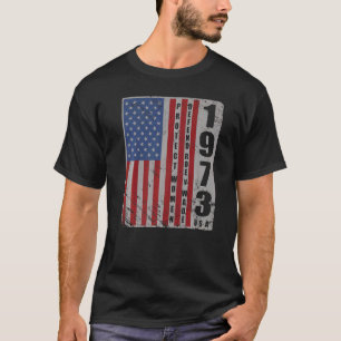 T-shirt 1973 États-Unis Drapeau Protéger les femmes Défend