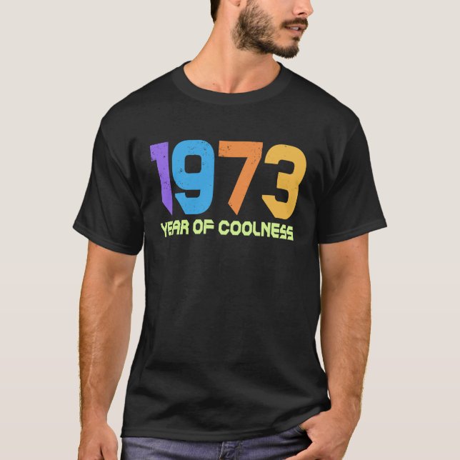 T-shirt 1973 L'Année De Naissance Du Froid 1 (Devant)