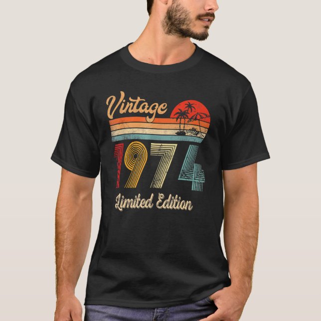 T-shirt 1974 48e anniversaire 48 ans (Devant)