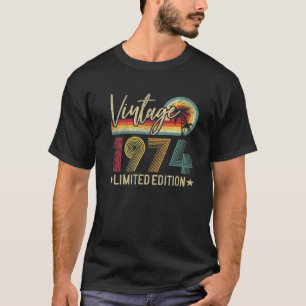 T-shirt 1974 48E Cadeau Anniversaire Vintage 48 Ans Limite