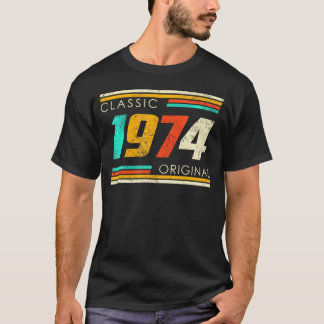 T-shirt 1974 Fait En 1974 50E Anniversaire 50 Ans