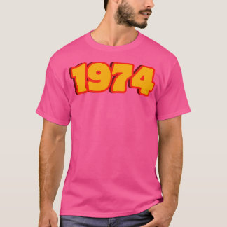 T-shirt 1974 Les années 70 Funky Typographie Rétro En Styl