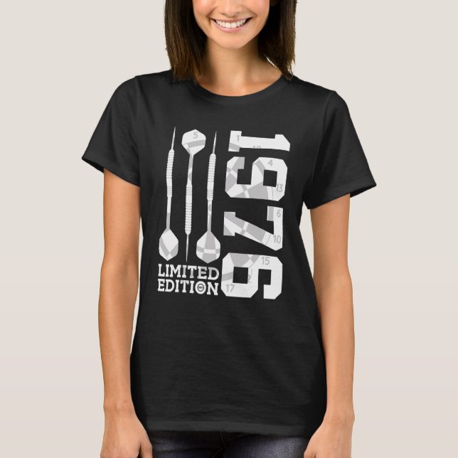 T-SHIRT 1976 DARTS 46TH BIRTHDAY (Devant)