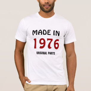 T-shirt 1976, Fabriqué en 1976, Pièces originales