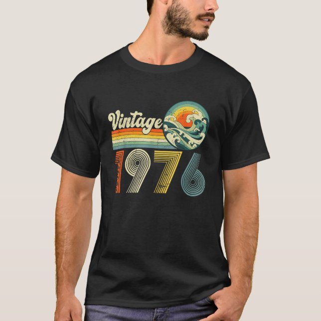 T-shirt 1976 Hommes classiques Femmes nées en 1976 Anniver (Devant)