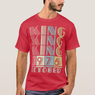 T-shirt 1976 Roi Octobre Retro Anniversaire Vintage