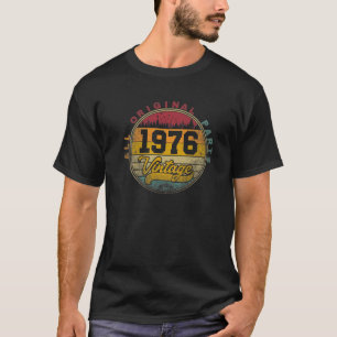 T-shirt 1976 Vintage Retro 45E Cadeau Anniversaire 45 Ans