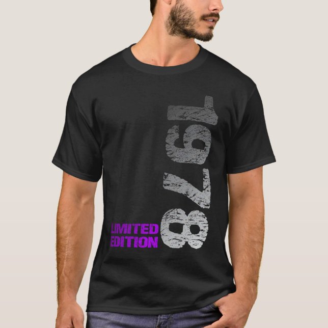 T-shirt 1978 45e anniversaire né en 1978 (Devant)