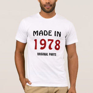 T-shirt 1978, Fabriqué en 1978, Pièces originales