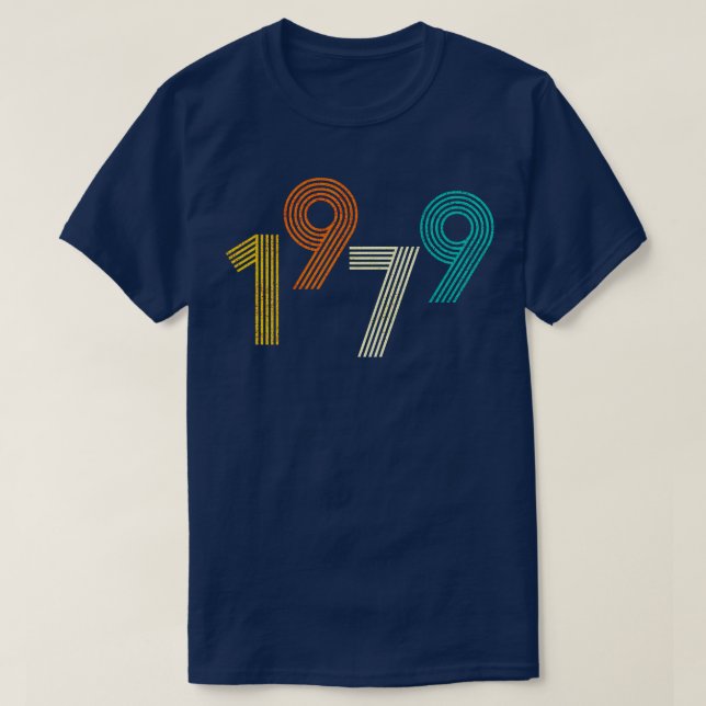 T-shirt 1979 Rétro Anniversaire Vintage (Design devant)