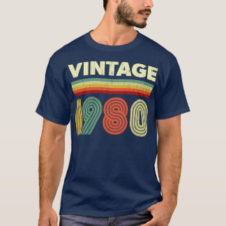 T-shirt 1980 Anniversaire Vintage Retro 41 ans Design