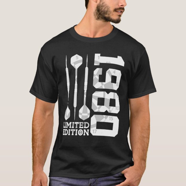T-shirt 1980 DARTS 42e ANNIVERSAIRE (Devant)