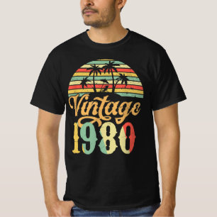T-shirt 1980 Joyeux cadeau d'anniversaire , Vintage 1980 C