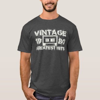 T-shirt 1980 Les plus grands succès blanc Vintage