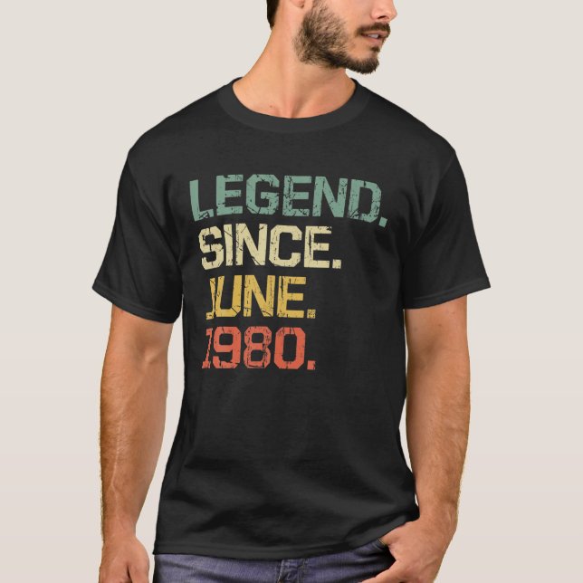 T-shirt 1980 - Retro Vintage Pour 41E Anniversaire (Devant)