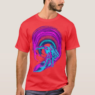 T-shirt 1980s Art Synthwave Surfing Vaporwave Surfer Astro