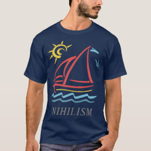 T-shirt 1980s Style Vintage Nihilisme Esthétique Voilier F