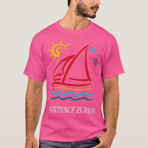 T-shirt 1980s Vintage Style Existence est douleur esthétiq