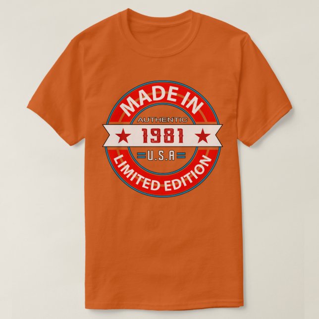 T-shirt 1981 42 Année (Design devant)