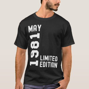 T-shirt 1981 Mai Bonne fête d'anniversaire