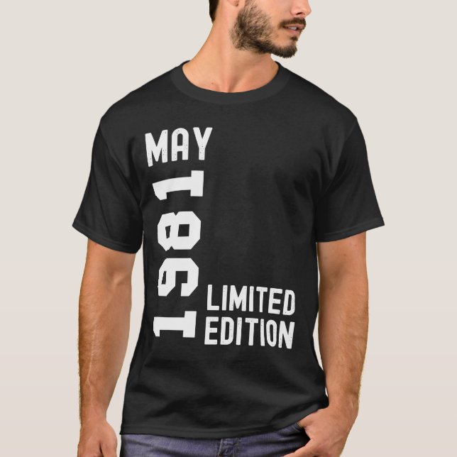 T-shirt 1981 Mai Bonne fête d'anniversaire (Devant)