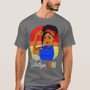 T-shirt 1981 Vintage 40e anniversaire 40 ans Anniversaire