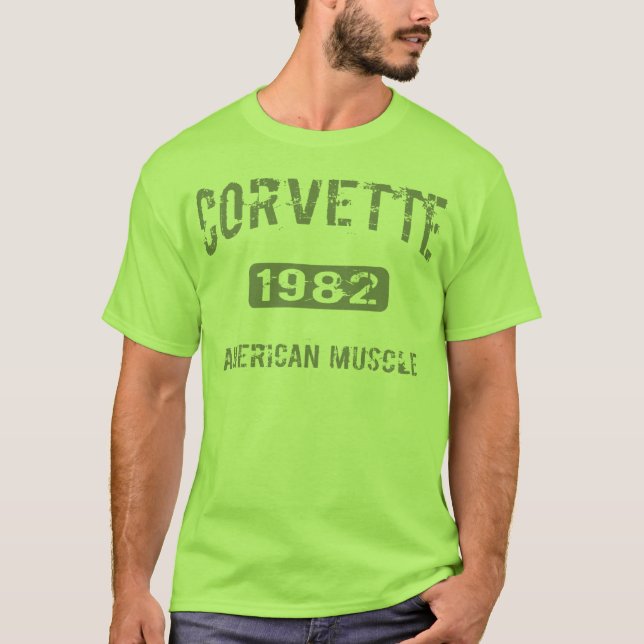 T-shirt 1982 de Corvette (Devant)