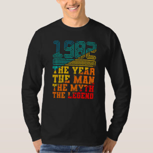 T-shirt 1982 L'année Un homme de mythe 40e anniversaire Ho