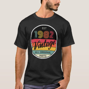 T-shirt 1982 Vintage Toutes les pièces d'origine Hommes Fe