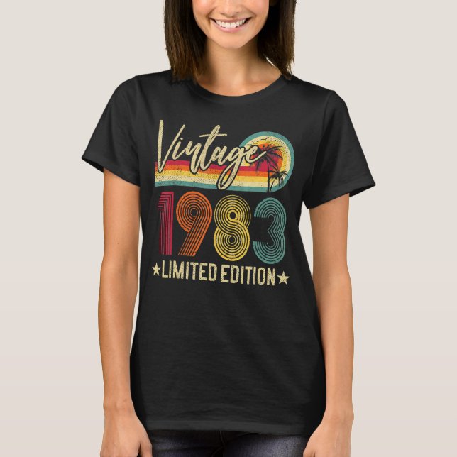 T-shirt 1983 39e anniversaire 39 ans sac (Devant)