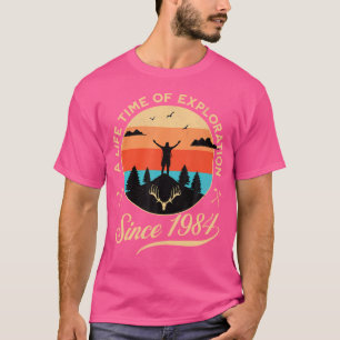 T-shirt 1984 Anniversaire Randonnée aventure Camping en pl