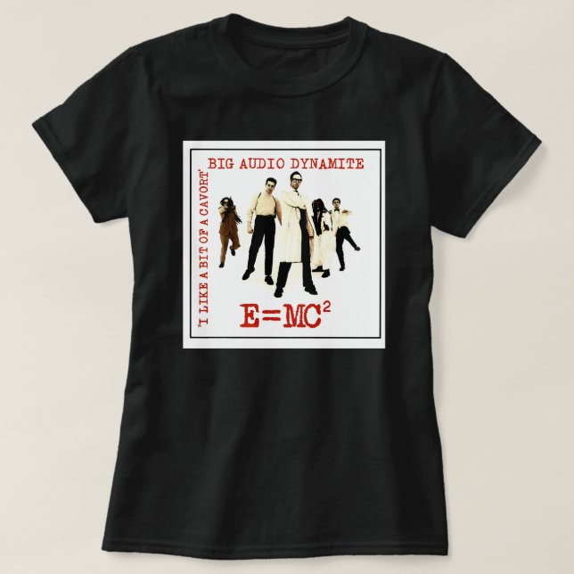 T-shirt 1984, E=MC2, Wave, Dynamite, Audio Big WLIR, Alter (Design devant)