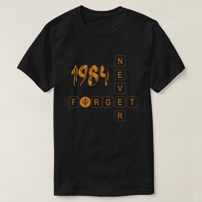 T-shirt 1984 Les Sikhs n'oublient jamais (Design devant)