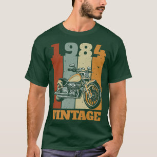 T-shirt 1984 Né Vintage Motorcycle Gift Motorcycli