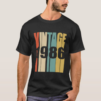 T-shirt 1986 37 Ans Anniversaire 1986 37e