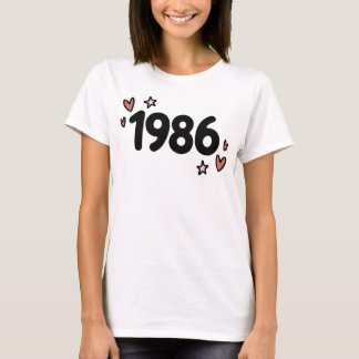 T-shirt 1986 Cute Retro Birthday